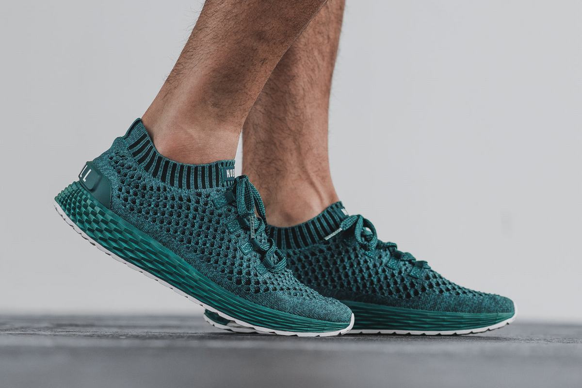 Nobull Knit Runner Men's Running Shoes Deep Turquoise | Australia (OM5143)